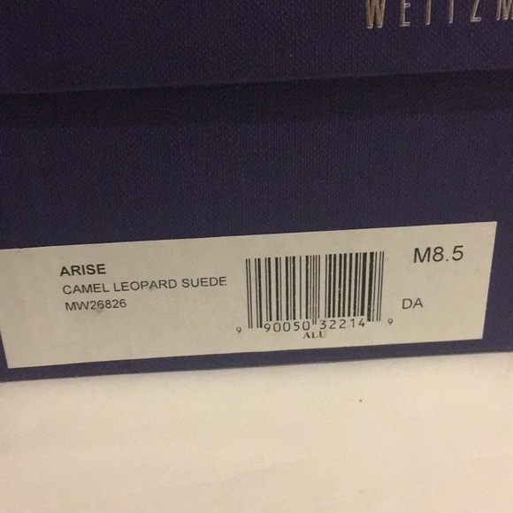 IOB Stuart Weitzman Arise Camel Leopard Suede Wedge - Picture 2 of 6